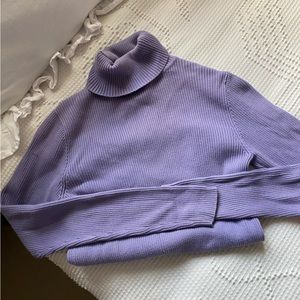 Purple 100% cotton turtle neck